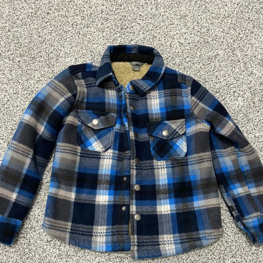 Boys plaid flannel jacket 4/5